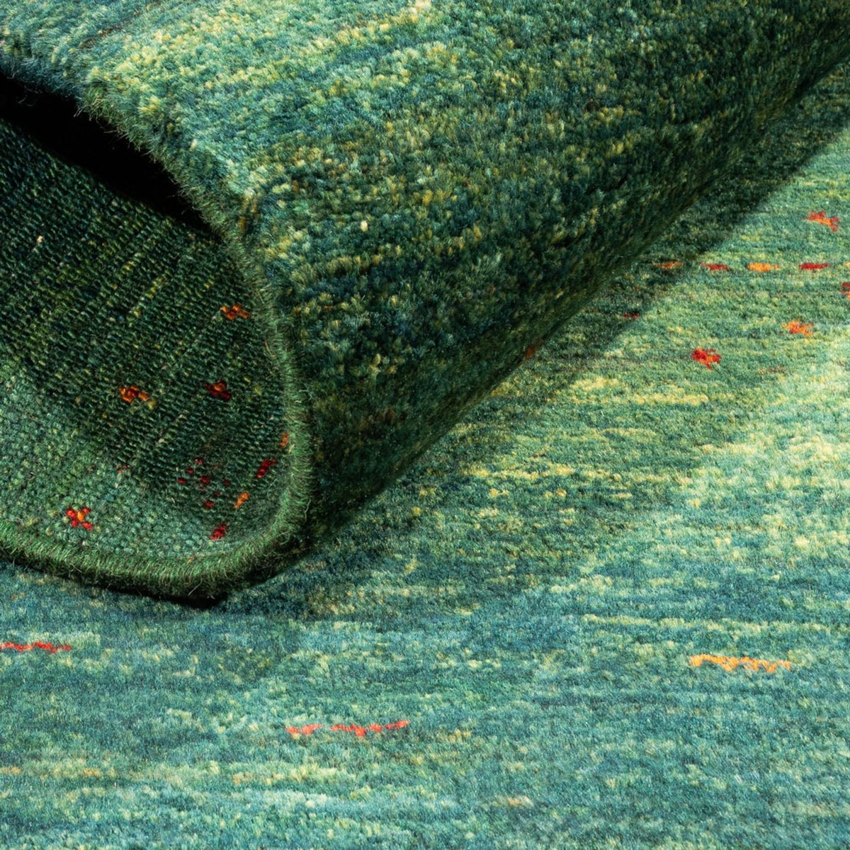 Gabbeh Tapijt - Loribaft Perzisch - 126 x 84 cm - groen