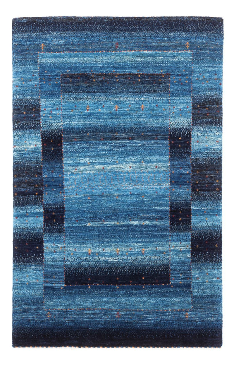 Gabbeh Tapijt - Loribaft Perzisch - 129 x 84 cm - blauw