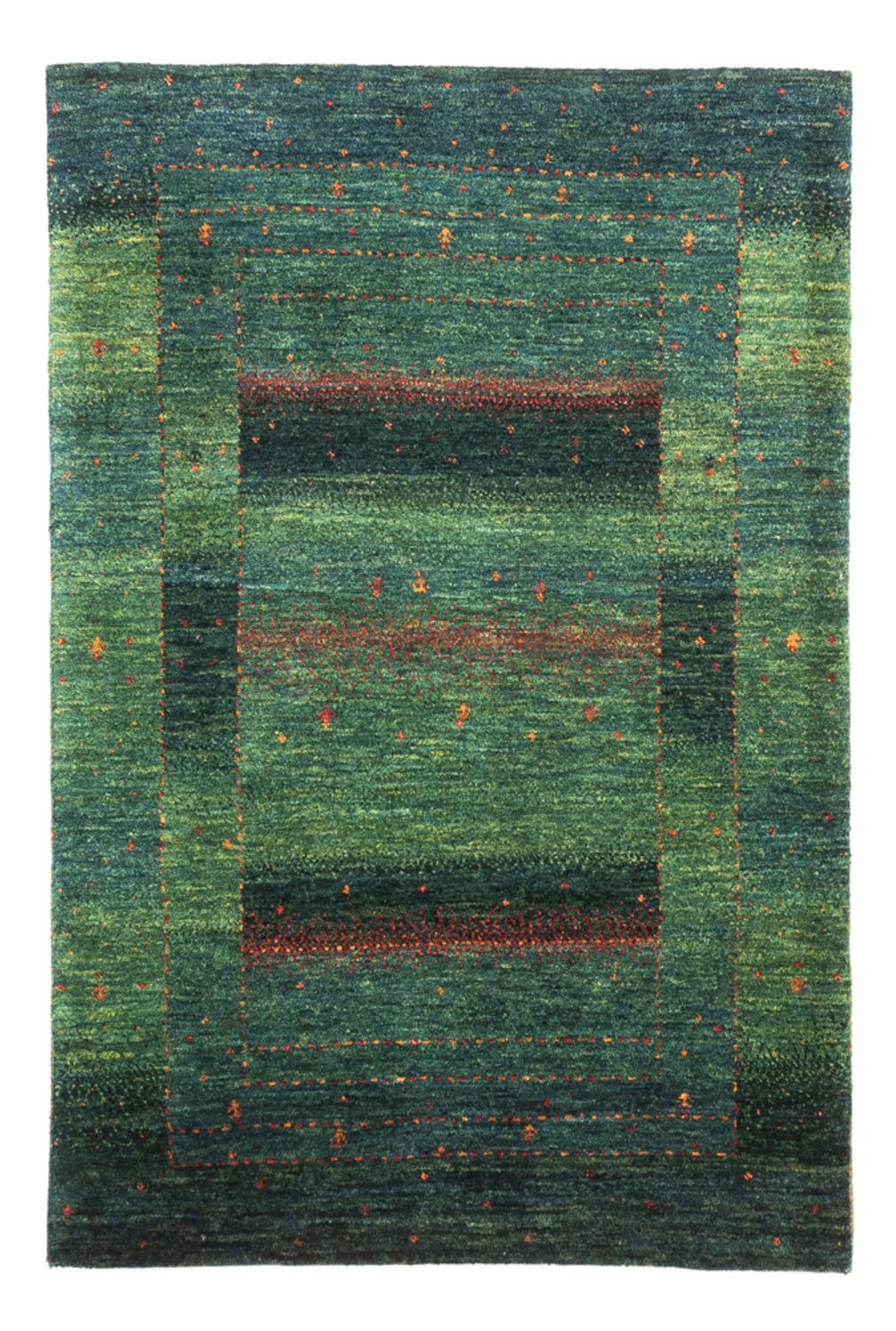 Gabbeh Tapijt - Loribaft Perzisch - 125 x 86 cm - groen