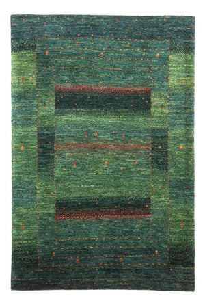 Gabbeh Tapijt - Loribaft Perzisch - 125 x 86 cm - groen