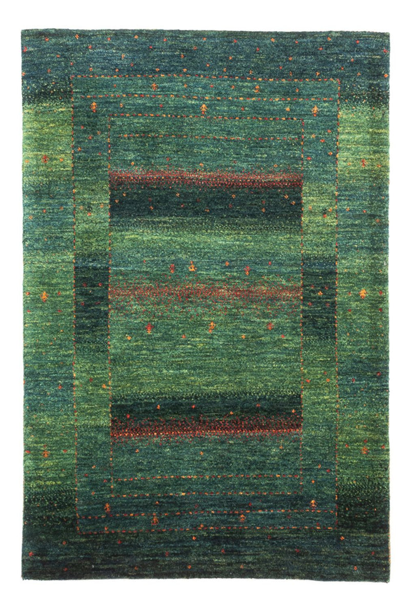 Gabbeh Tapijt - Loribaft Perzisch - 125 x 86 cm - groen