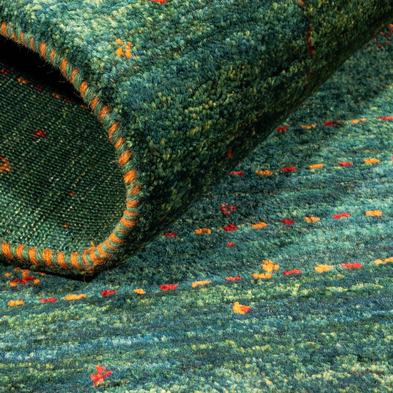 Gabbeh Tapijt - Loribaft Perzisch - 125 x 86 cm - groen