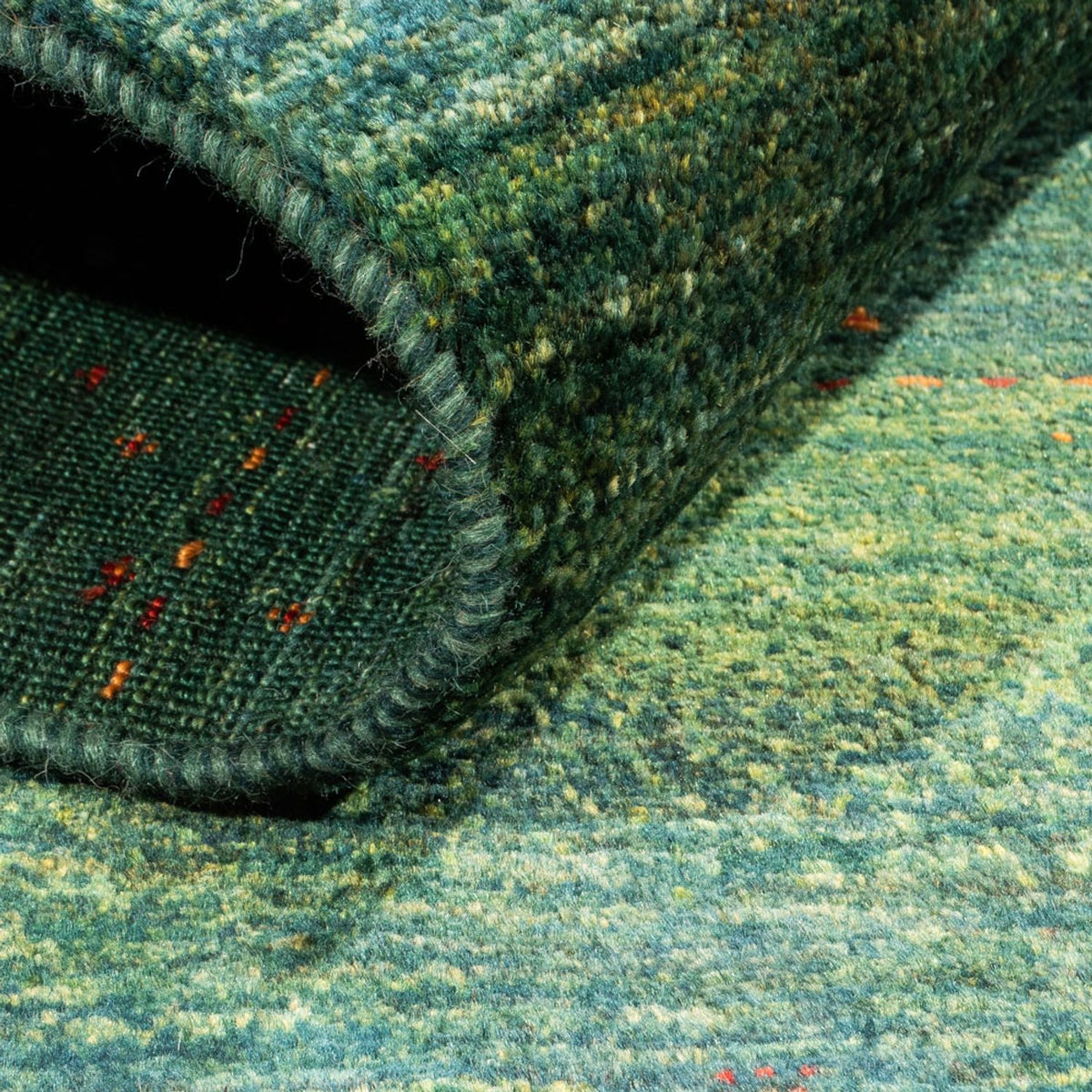 Gabbeh Tapijt - Loribaft Perzisch - 125 x 85 cm - groen