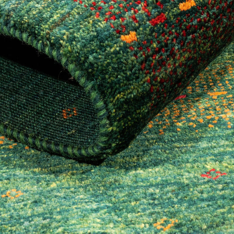 Gabbeh Tapijt - Loribaft Perzisch - 128 x 82 cm - groen