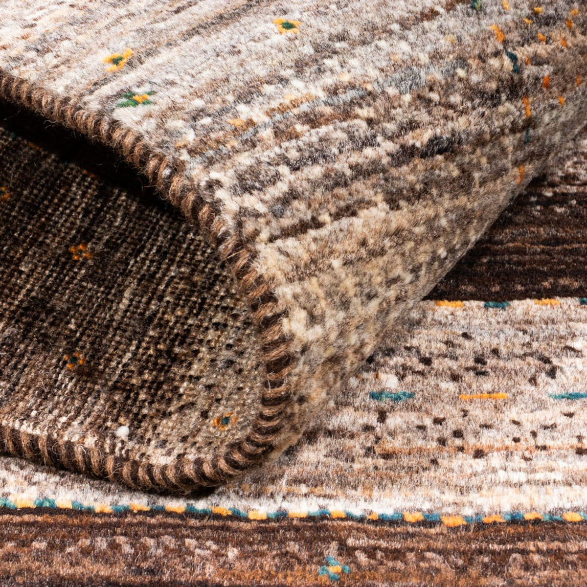 Gabbeh Tapijt - Loribaft Perzisch - 122 x 84 cm - grijs