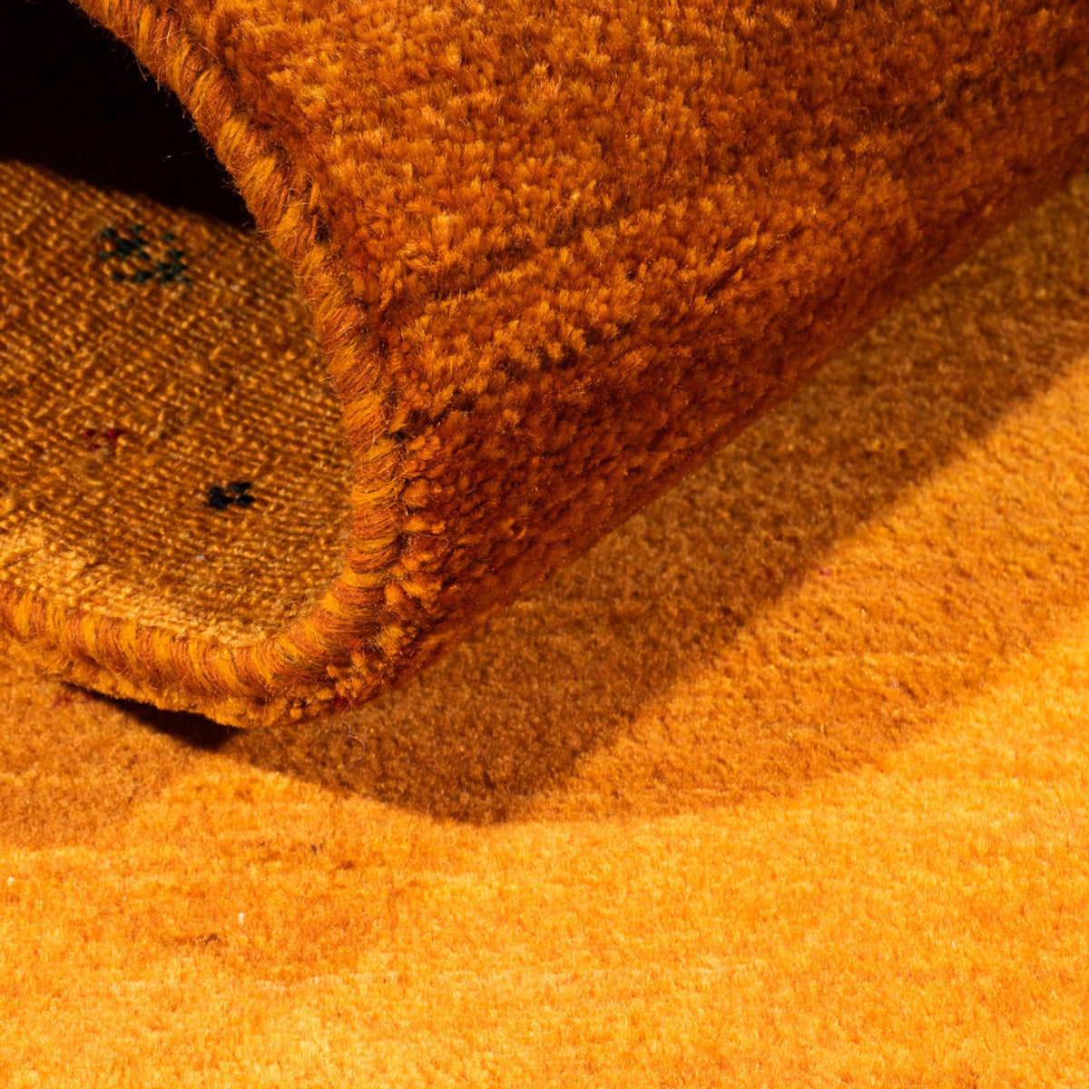 Gabbeh Tapijt - Loribaft Perzisch - 101 x 80 cm - goud