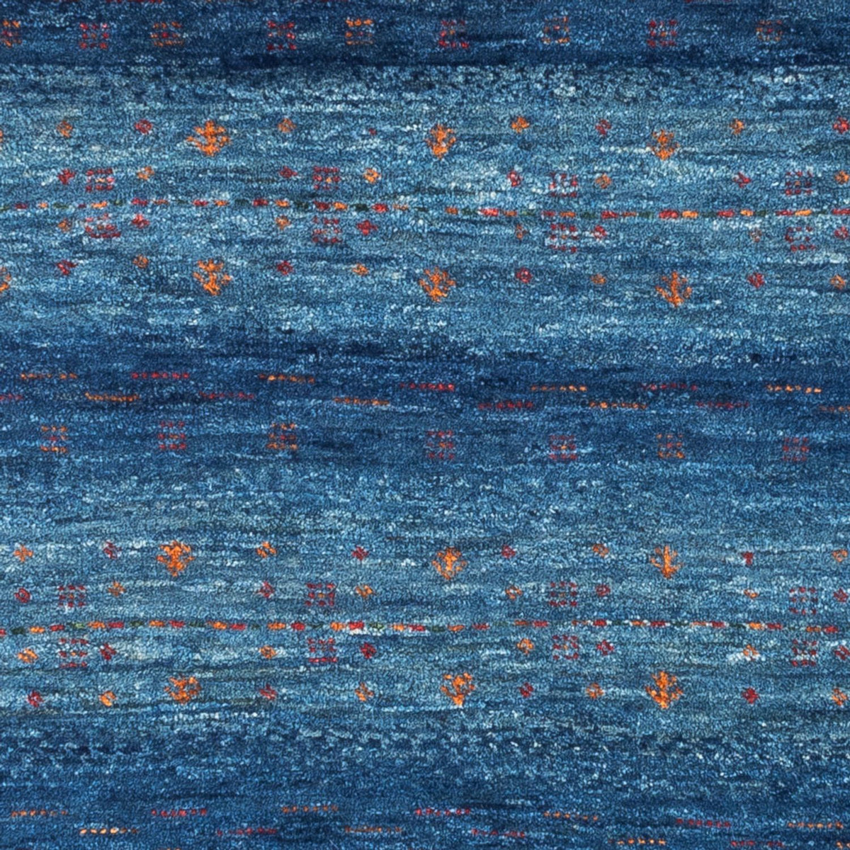 Gabbeh Tapijt - Loribaft Perzisch - 112 x 100 cm - blauw