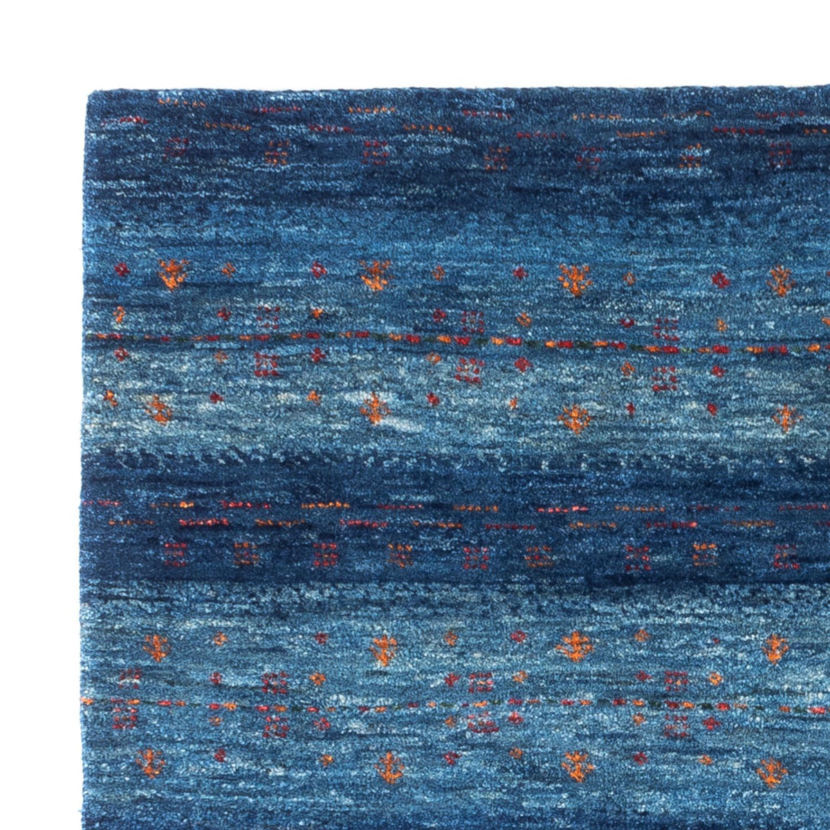 Gabbeh Tapijt - Loribaft Perzisch - 112 x 100 cm - blauw