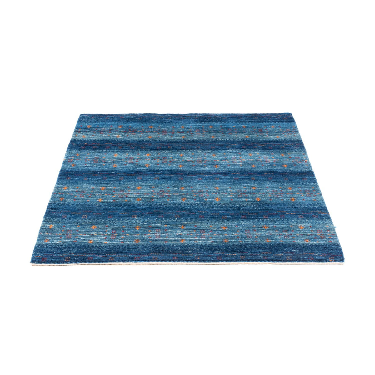 Gabbeh Tapijt - Loribaft Perzisch - 112 x 100 cm - blauw