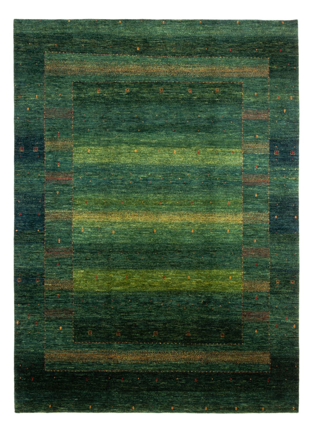 Gabbeh Tapijt - Loribaft Perzisch - 314 x 233 cm - groen