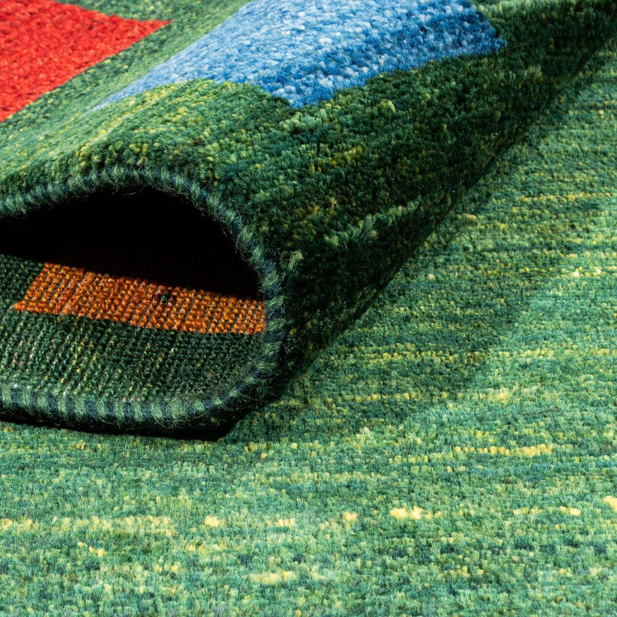 Gabbeh Tapijt - Loribaft Perzisch - 246 x 176 cm - groen