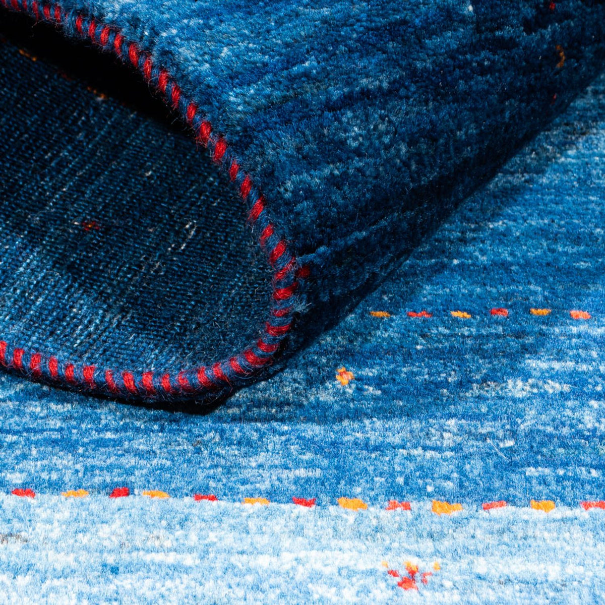 Gabbeh Tapijt - Loribaft Perzisch - 145 x 101 cm - blauw