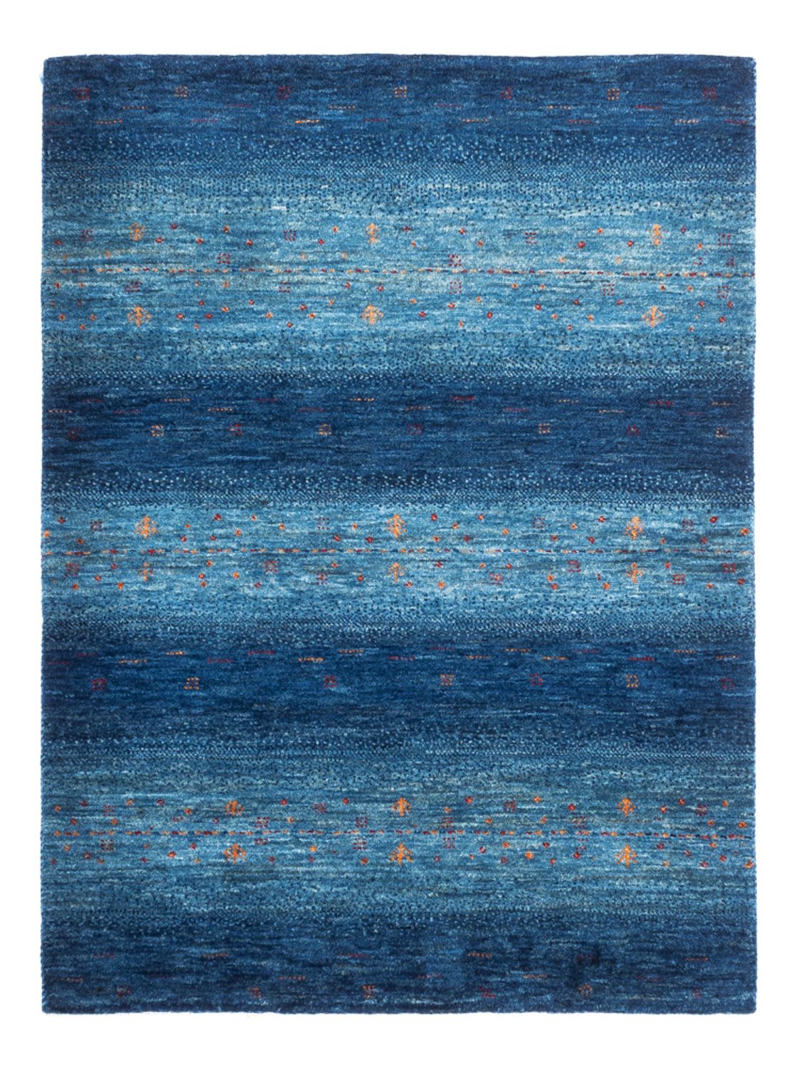 Gabbeh Tapijt - Loribaft Perzisch - 116 x 92 cm - blauw