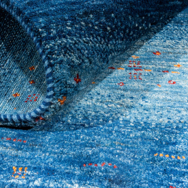 Gabbeh Tapijt - Loribaft Perzisch - 116 x 92 cm - blauw