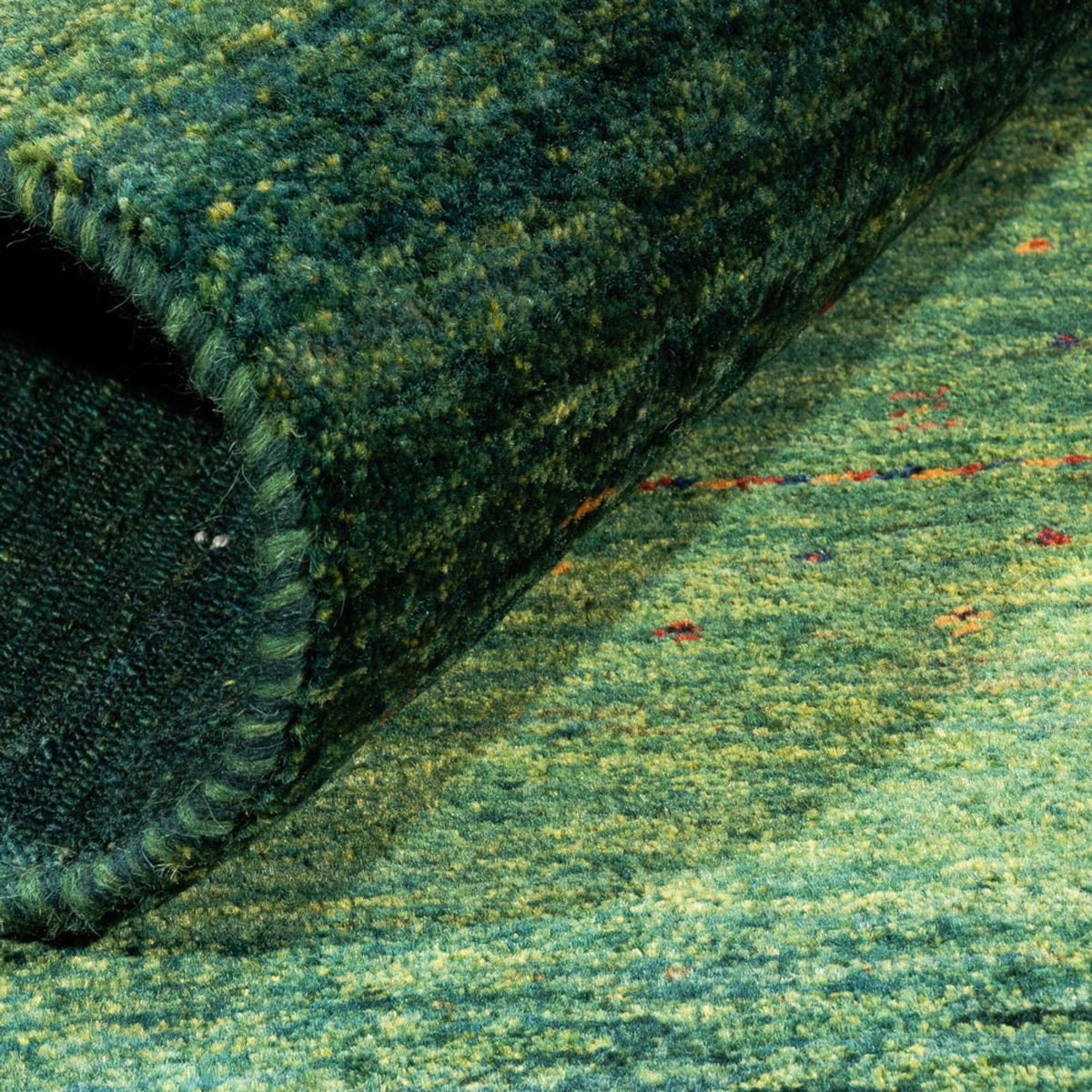 Gabbeh Tapijt - Loribaft Perzisch - 125 x 81 cm - groen