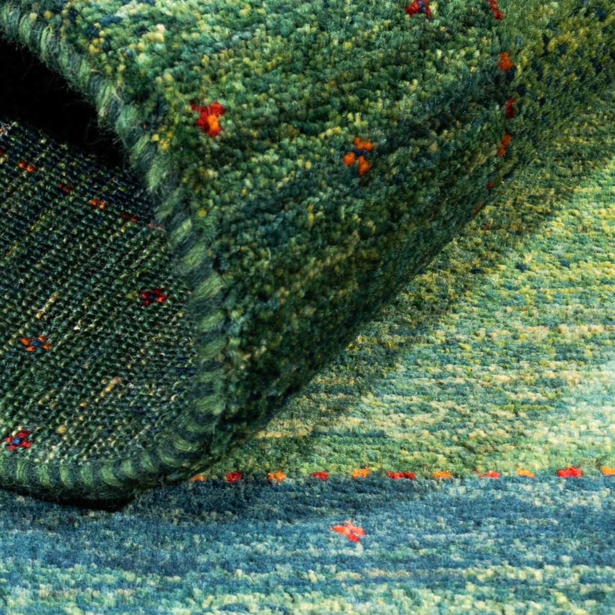 Gabbeh Tapijt - Loribaft Perzisch - 123 x 85 cm - groen