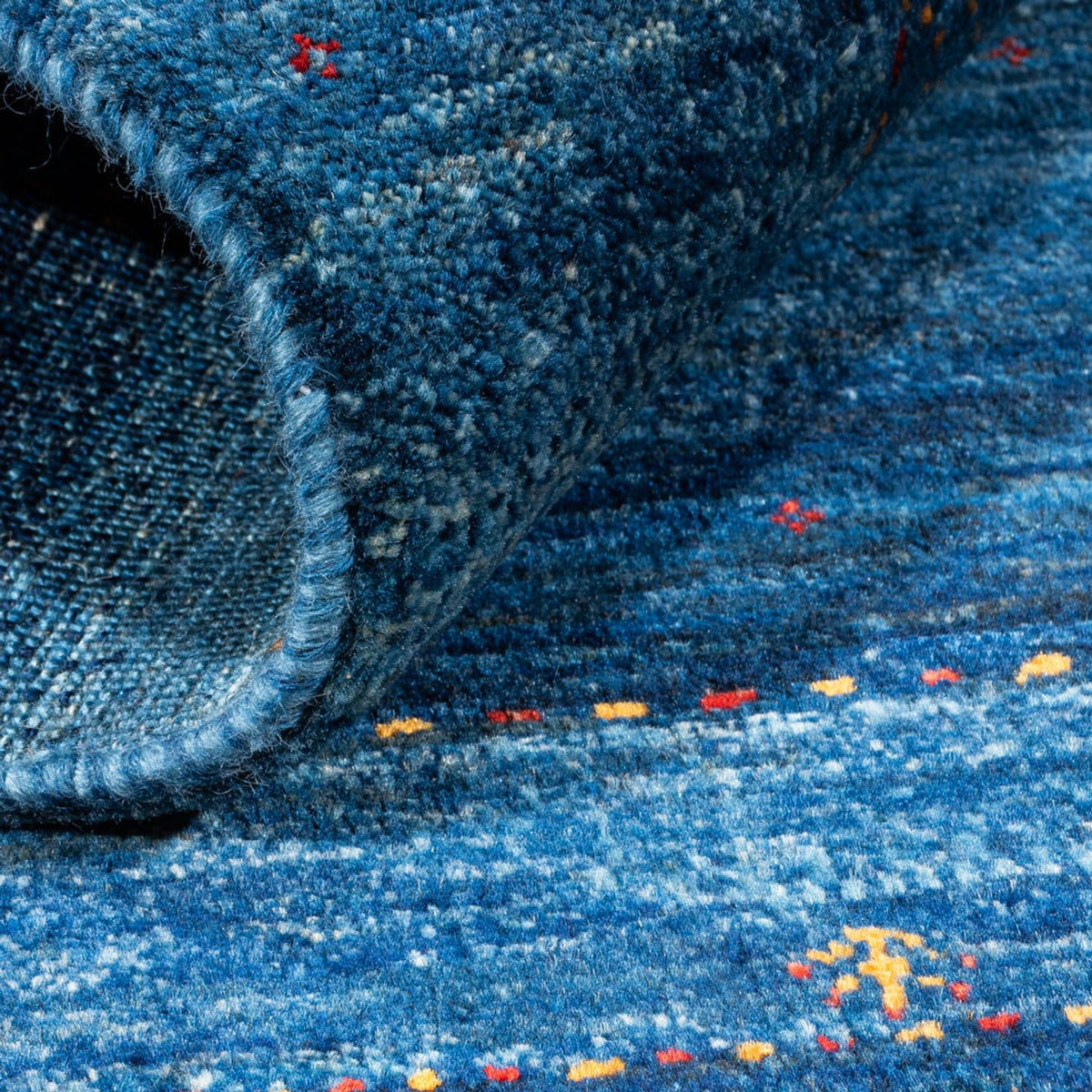 Gabbeh Tapijt - Loribaft Perzisch - 116 x 84 cm - blauw