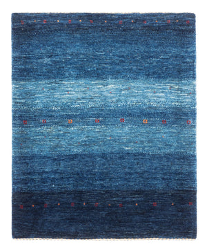 Gabbeh Tapijt - Loribaft Perzisch - 108 x 88 cm - blauw