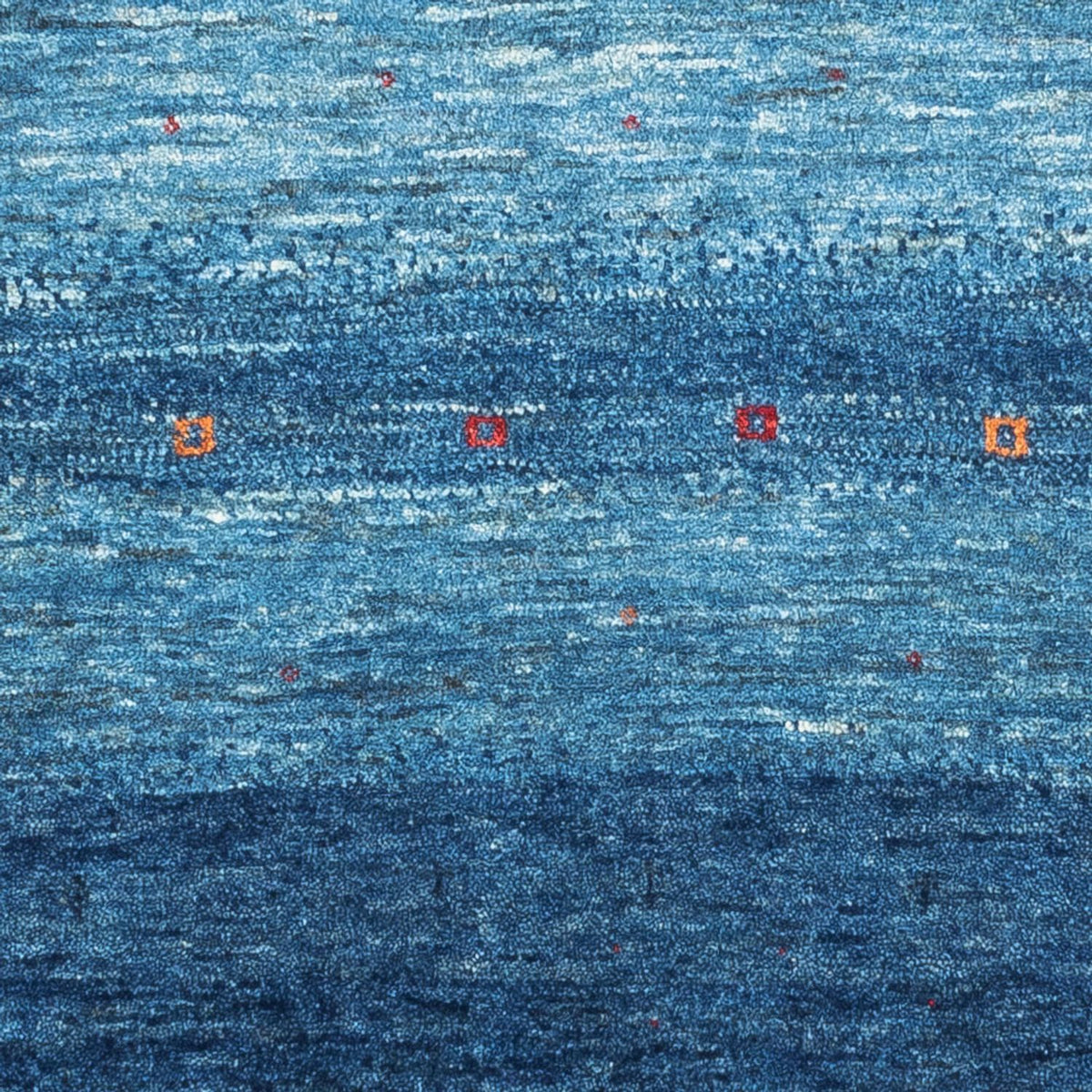 Gabbeh Tapijt - Loribaft Perzisch - 108 x 88 cm - blauw