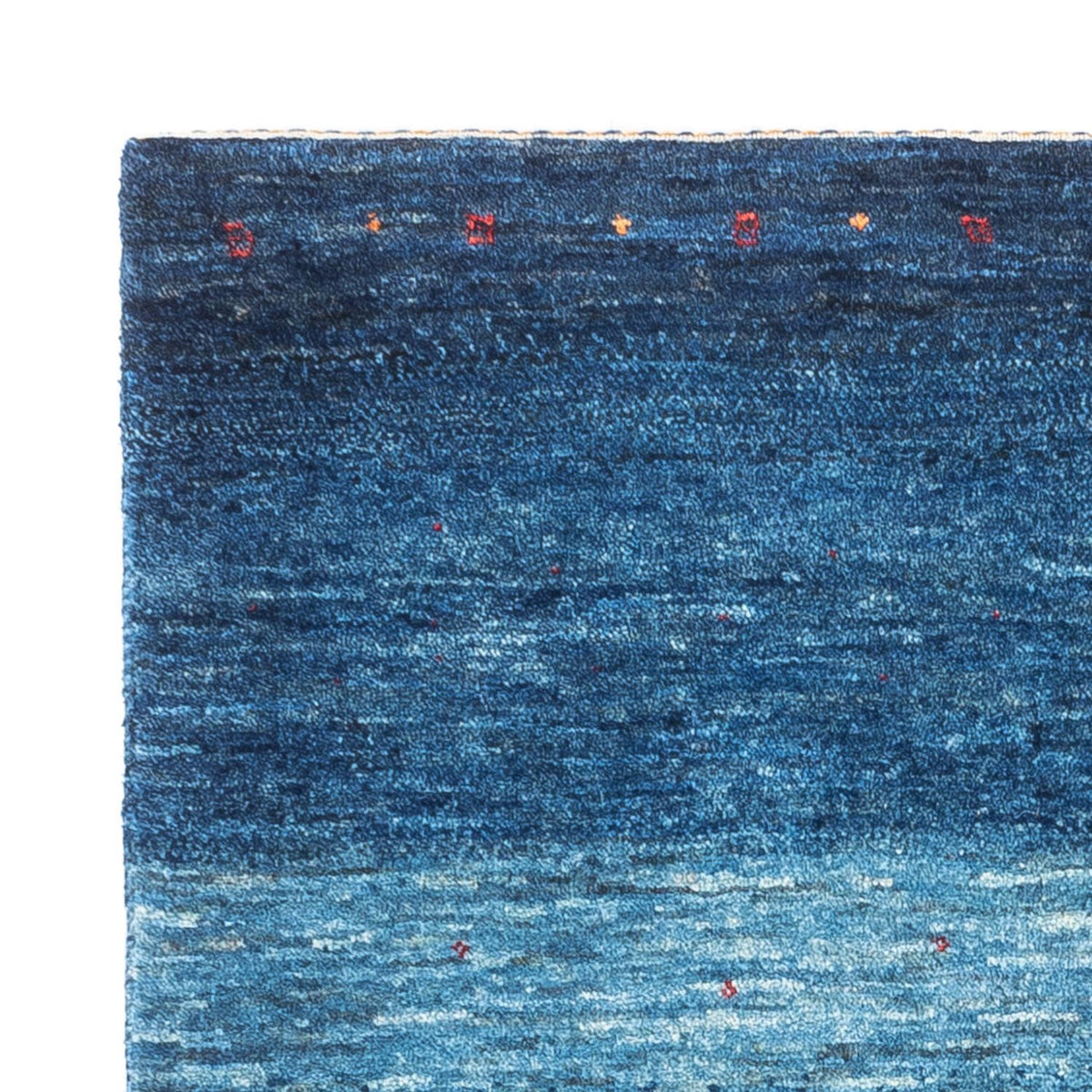 Gabbeh Tapijt - Loribaft Perzisch - 108 x 88 cm - blauw