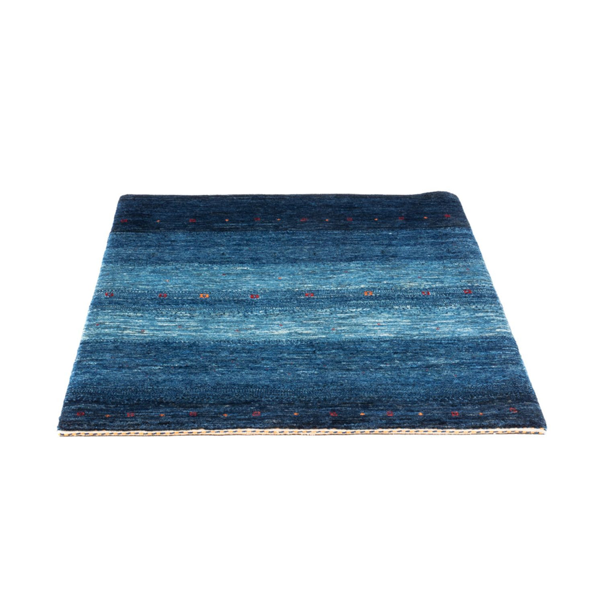 Gabbeh Tapijt - Loribaft Perzisch - 108 x 88 cm - blauw