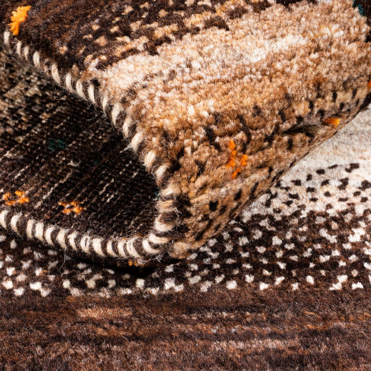 Gabbeh Tapijt - Loribaft Perzisch - 132 x 96 cm - natuur