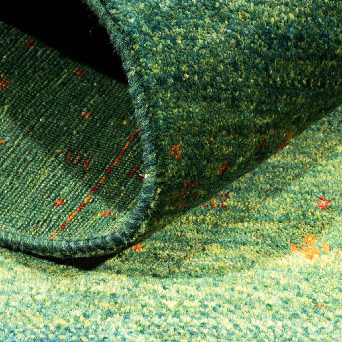 Gabbeh Tapijt - Loribaft Perzisch - 150 x 102 cm - groen