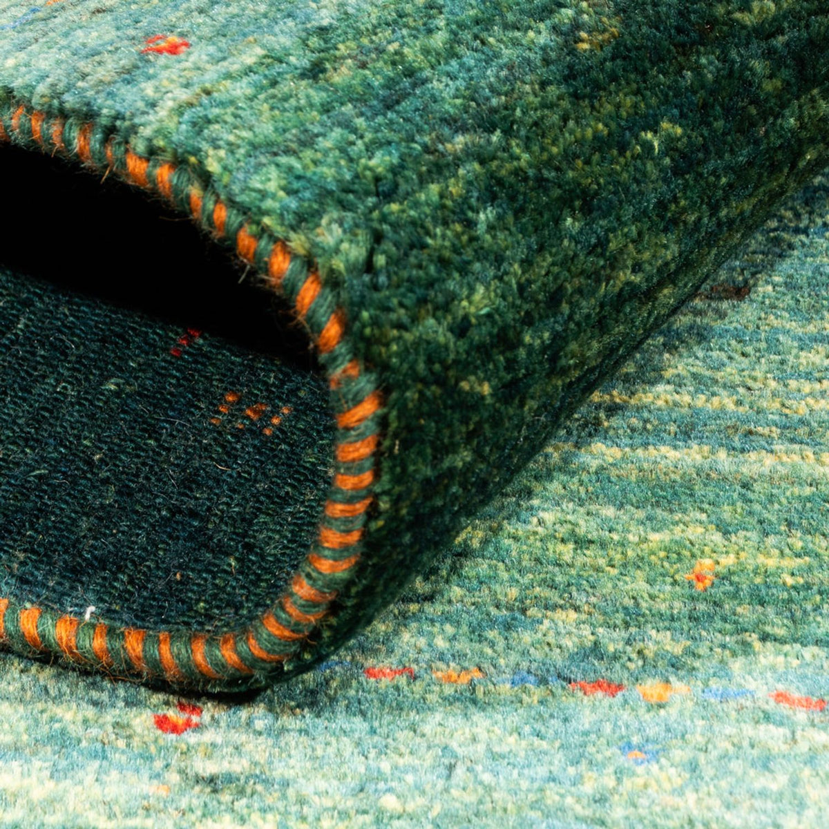 Gabbeh Tapijt - Loribaft Perzisch - 145 x 93 cm - groen