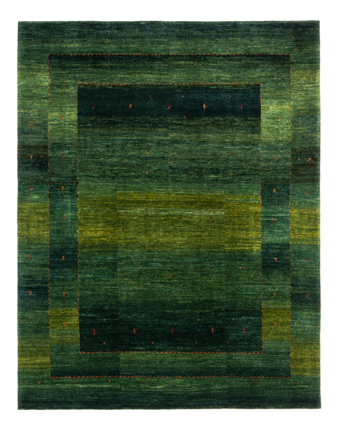 Gabbeh Tapijt - Loribaft Perzisch - 254 x 210 cm - groen