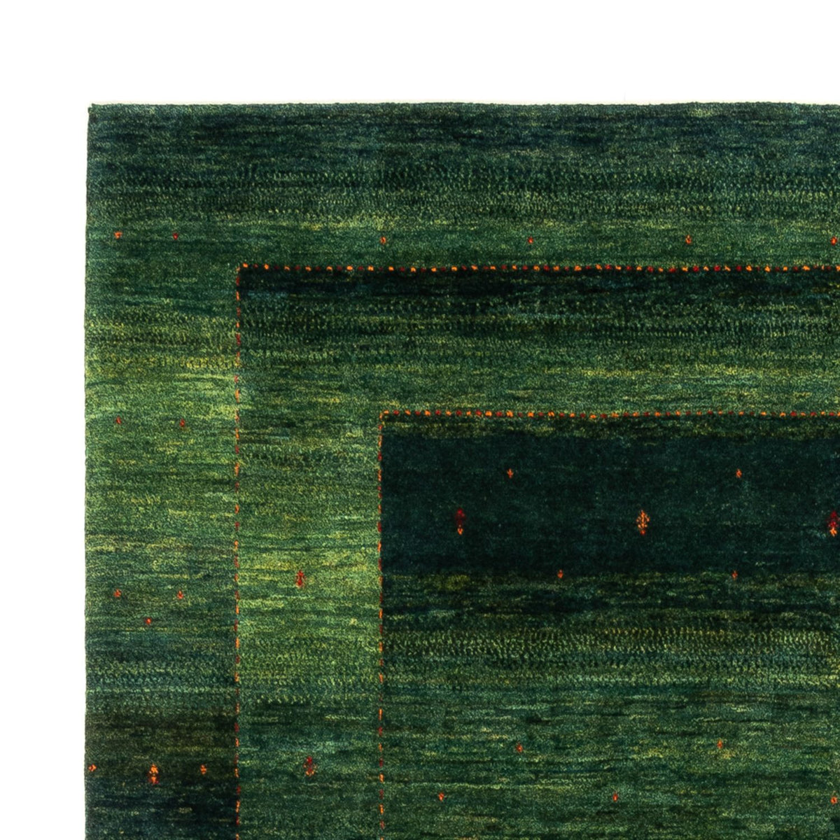 Gabbeh Tapijt - Loribaft Perzisch - 254 x 210 cm - groen