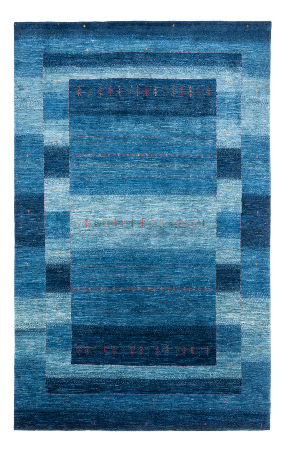 Gabbeh Tapijt - Loribaft Perzisch - 302 x 195 cm - blauw