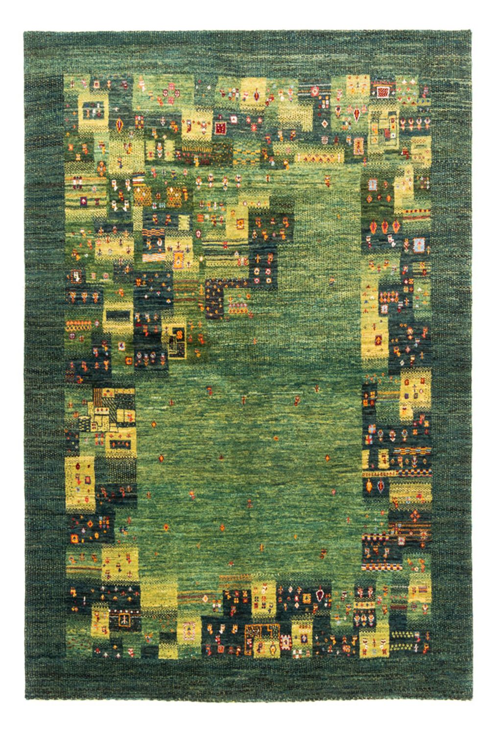 Gabbeh Tapijt - Loribaft Perzisch - Koninklijke - 251 x 167 cm - groen