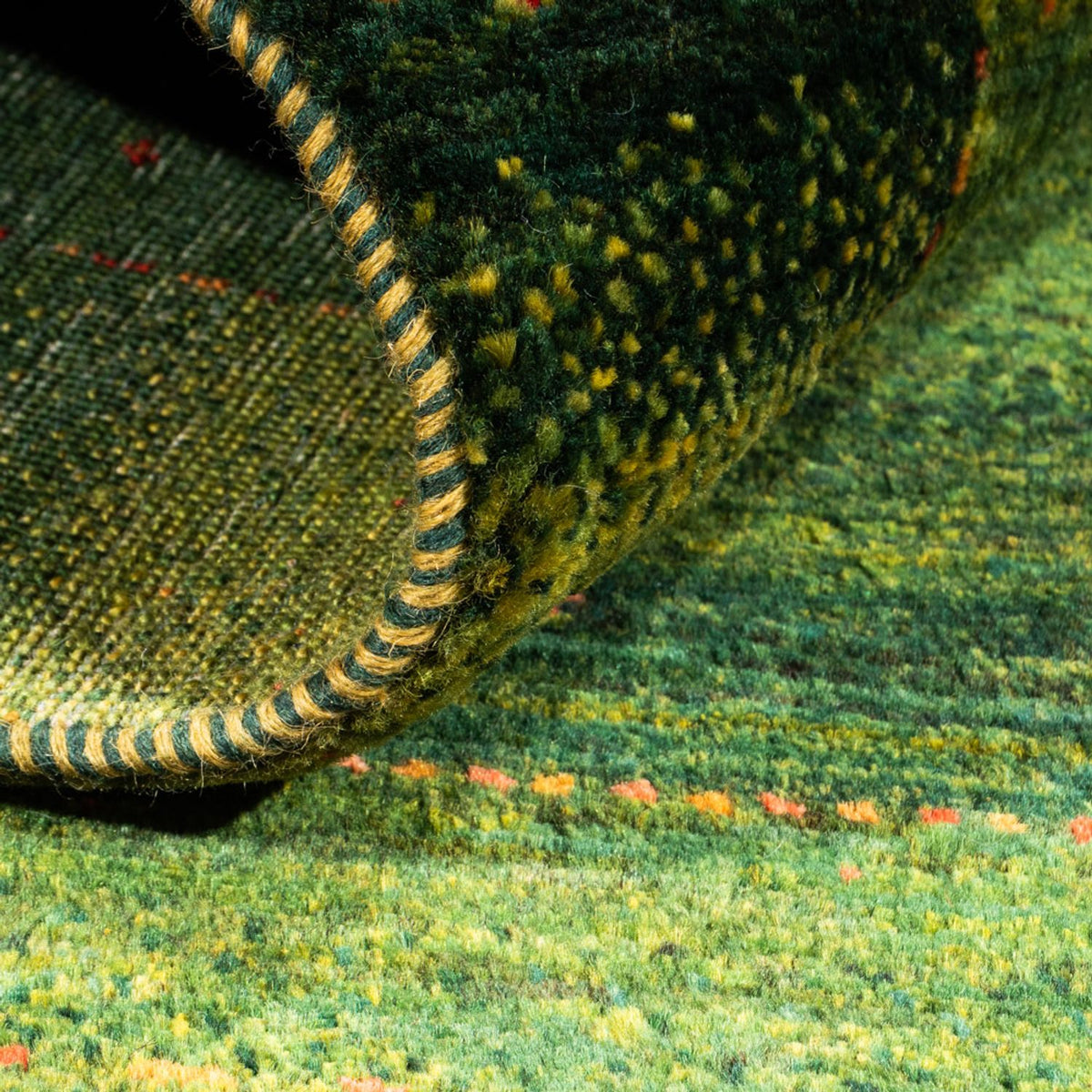 Gabbeh Tapijt - Loribaft Perzisch - 148 x 98 cm - groen