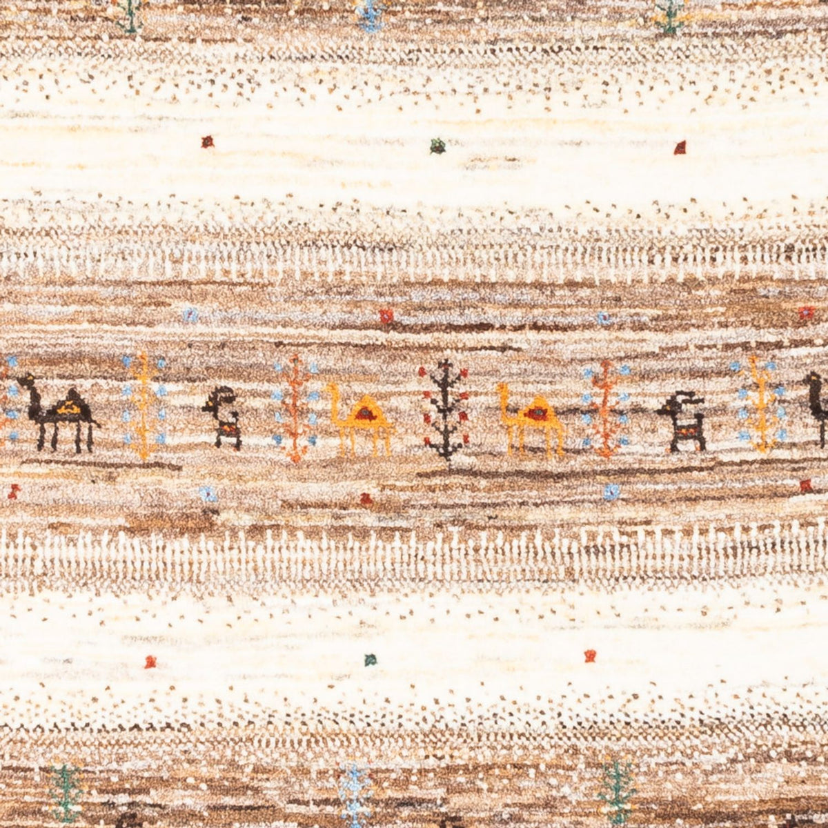 Gabbeh Tapijt - Loribaft Perzisch - 122 x 82 cm - grijs