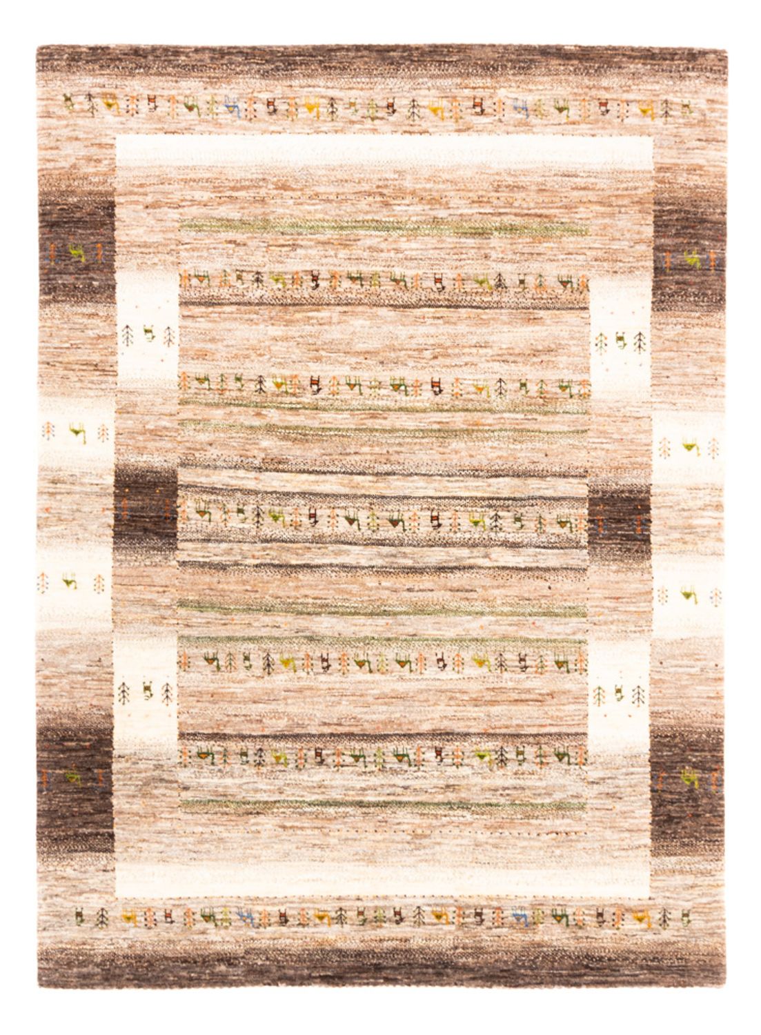 Gabbeh Tapijt - Loribaft Perzisch - 231 x 175 cm - grijs