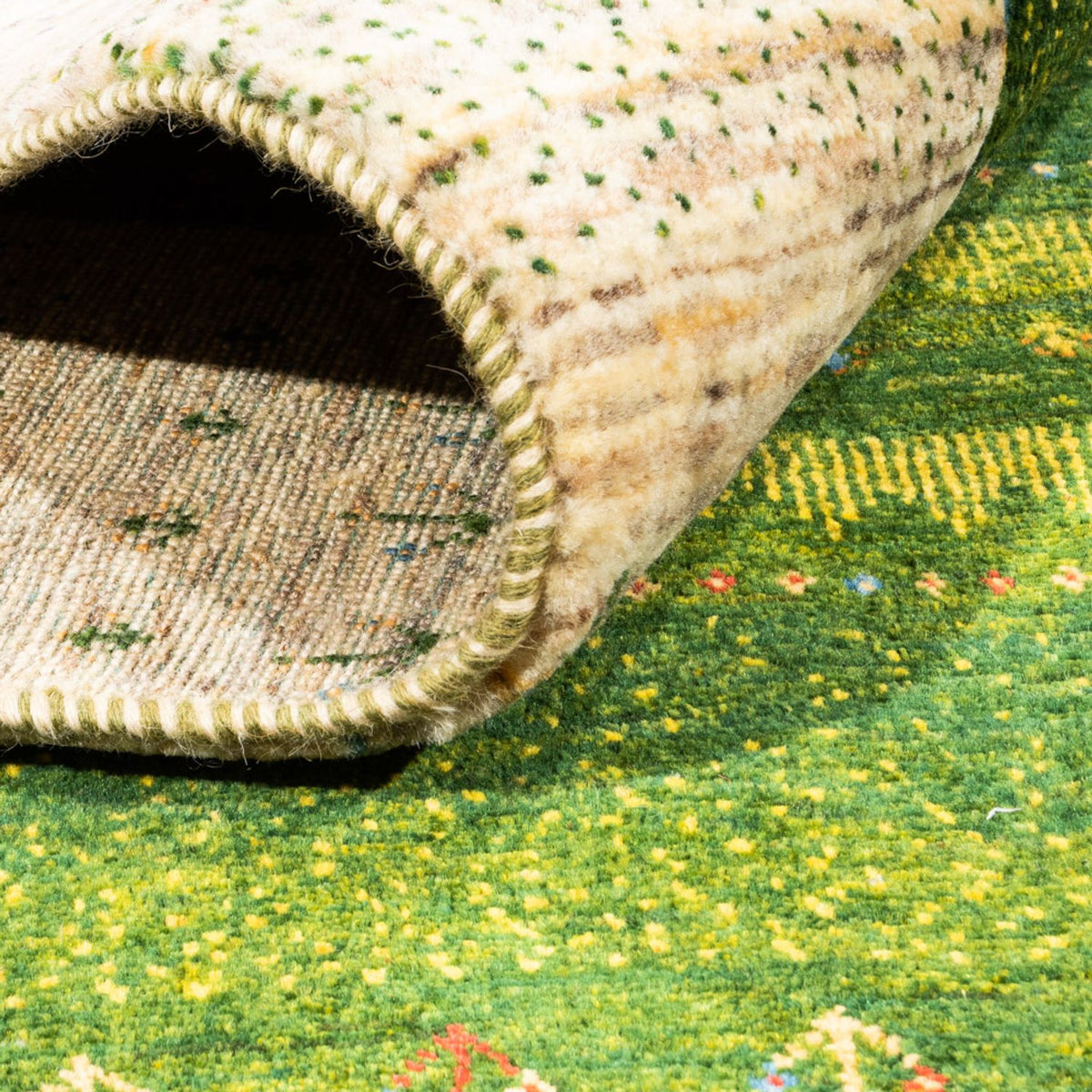 Gabbeh Tapijt - Loribaft Perzisch - 238 x 180 cm - groen