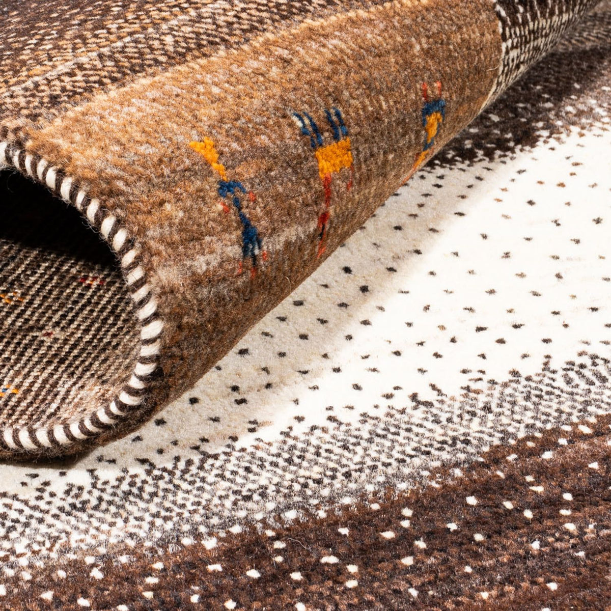 Gabbeh Tapijt - Loribaft Perzisch - Koninklijke vierkant  - 198 x 212 cm - natuur