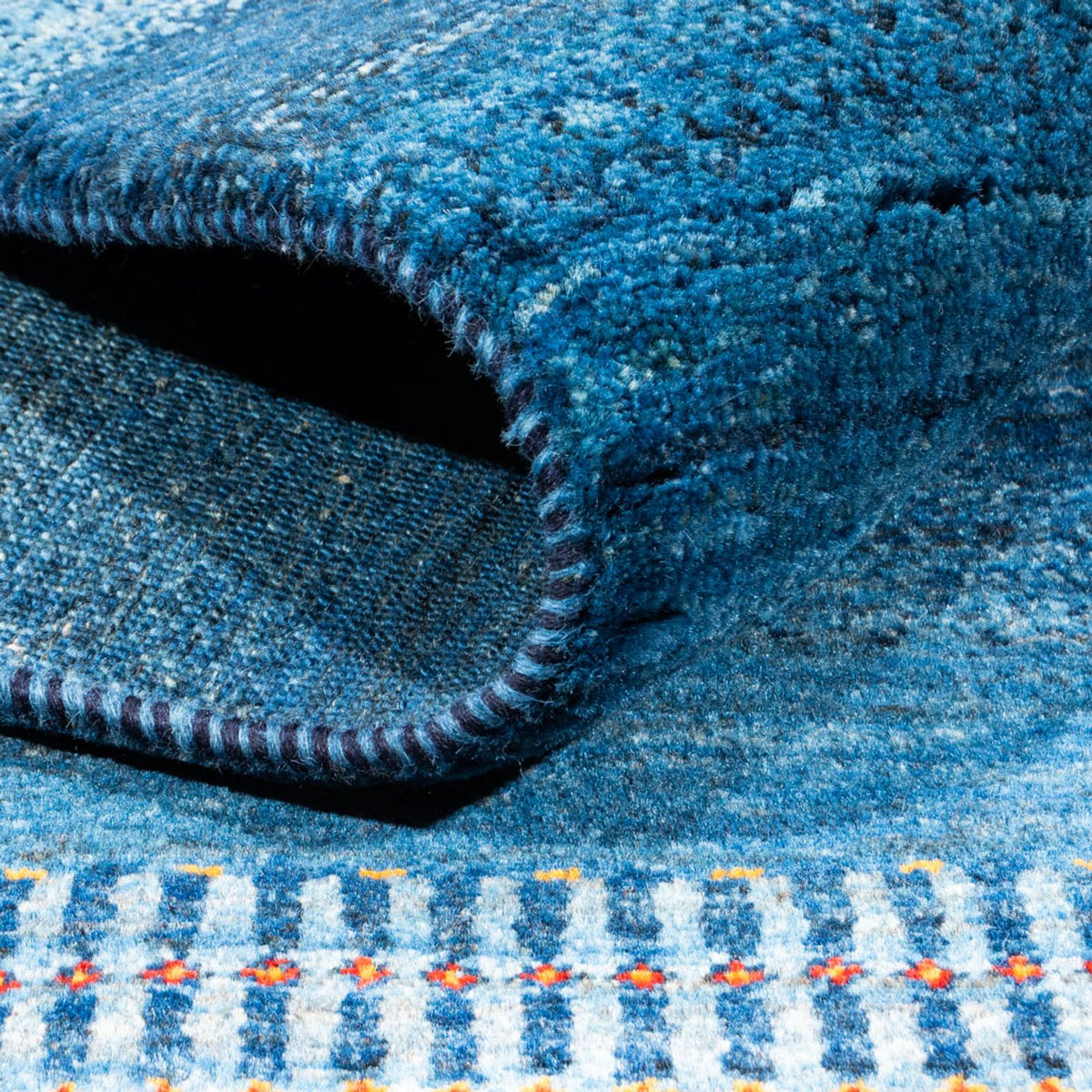 Gabbeh Tapijt - Loribaft Perzisch - 183 x 126 cm - blauw