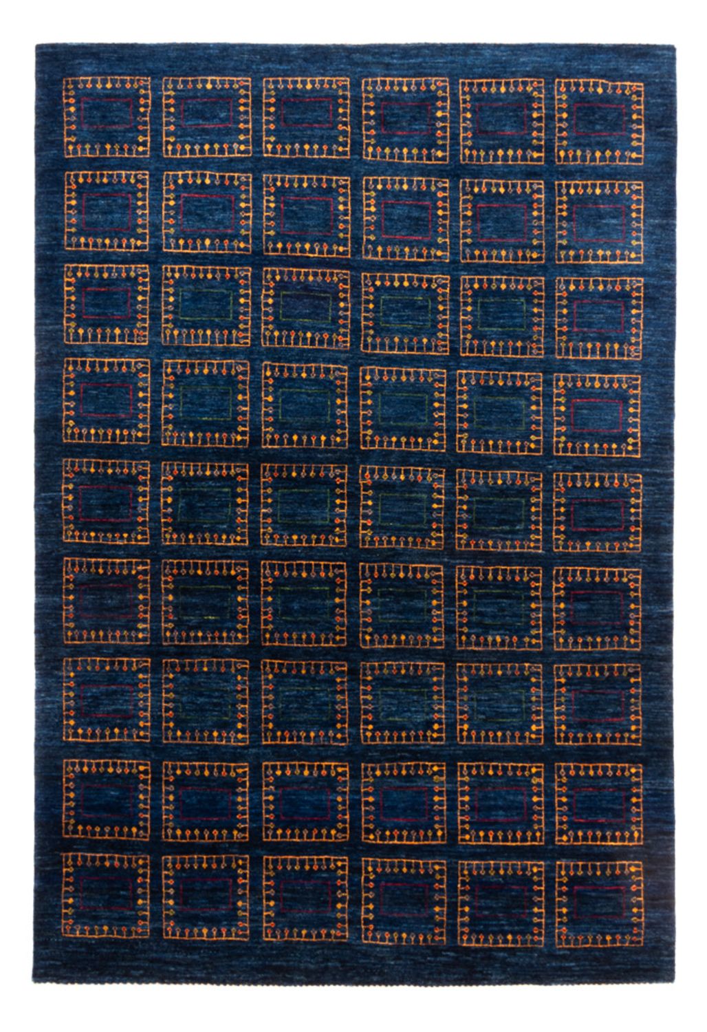 Gabbeh Tapijt - Loribaft Perzisch - 253 x 180 cm - blauw