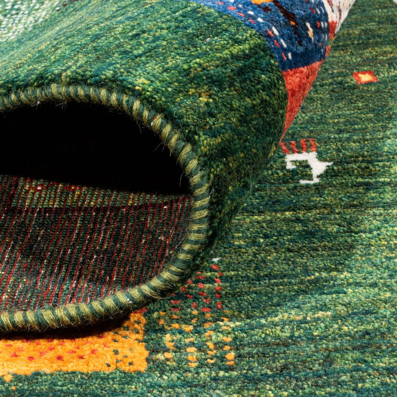 Gabbeh Tapijt - Loribaft Perzisch - 244 x 176 cm - groen