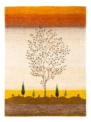 Gabbeh Tapijt - Loribaft Perzisch - 175 x 129 cm - goud