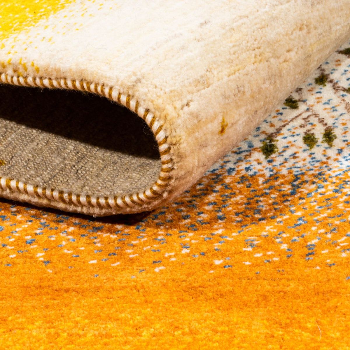 Gabbeh Tapijt - Loribaft Perzisch - 175 x 129 cm - goud