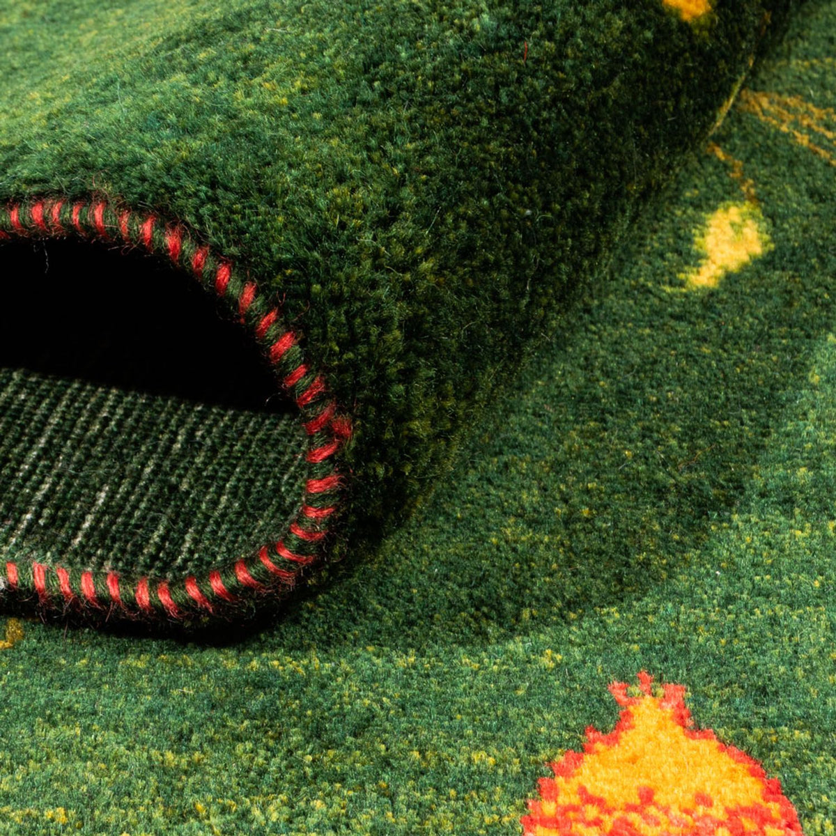 Gabbeh Tapijt - Loribaft Perzisch - 191 x 126 cm - groen