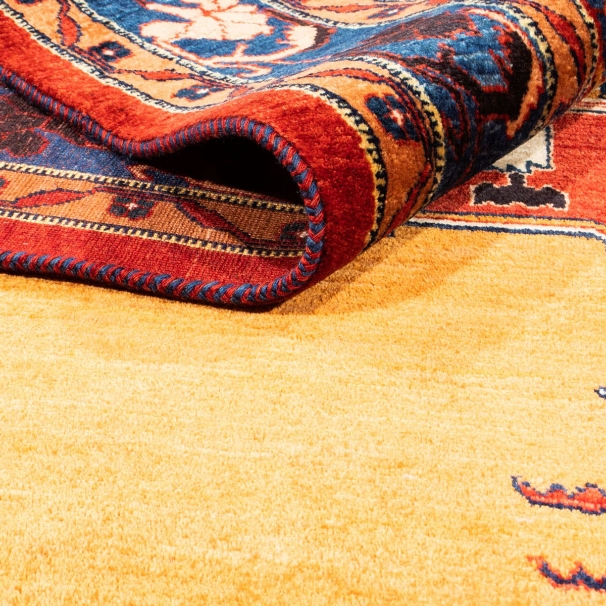 Gabbeh Tapijt - Loribaft Perzisch - 300 x 210 cm - goud