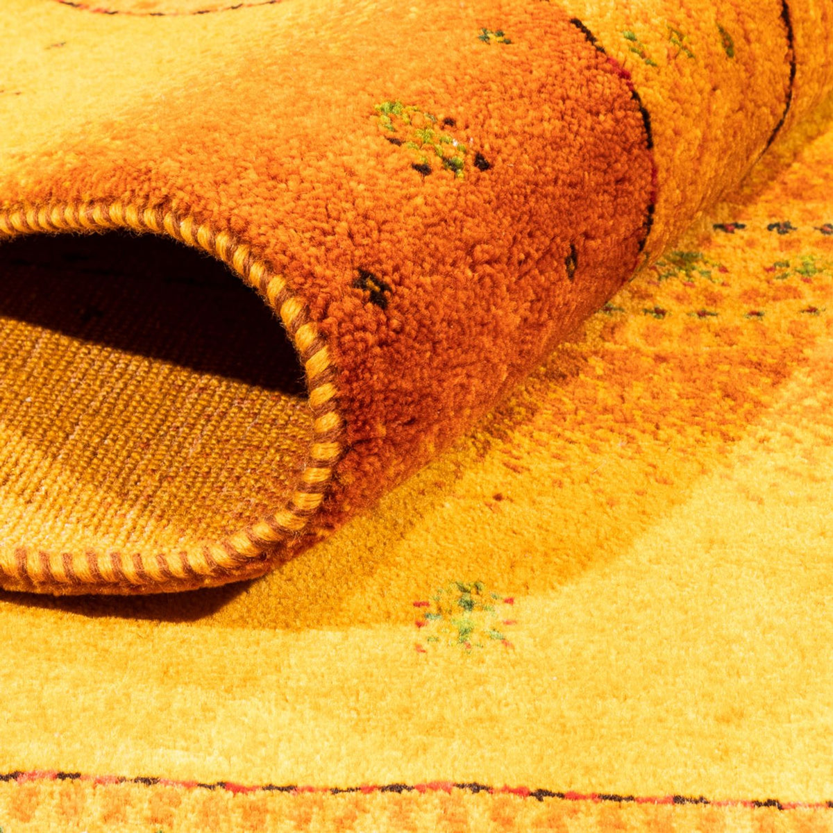 Gabbeh Tapijt - Loribaft Perzisch - 200 x 154 cm - goud