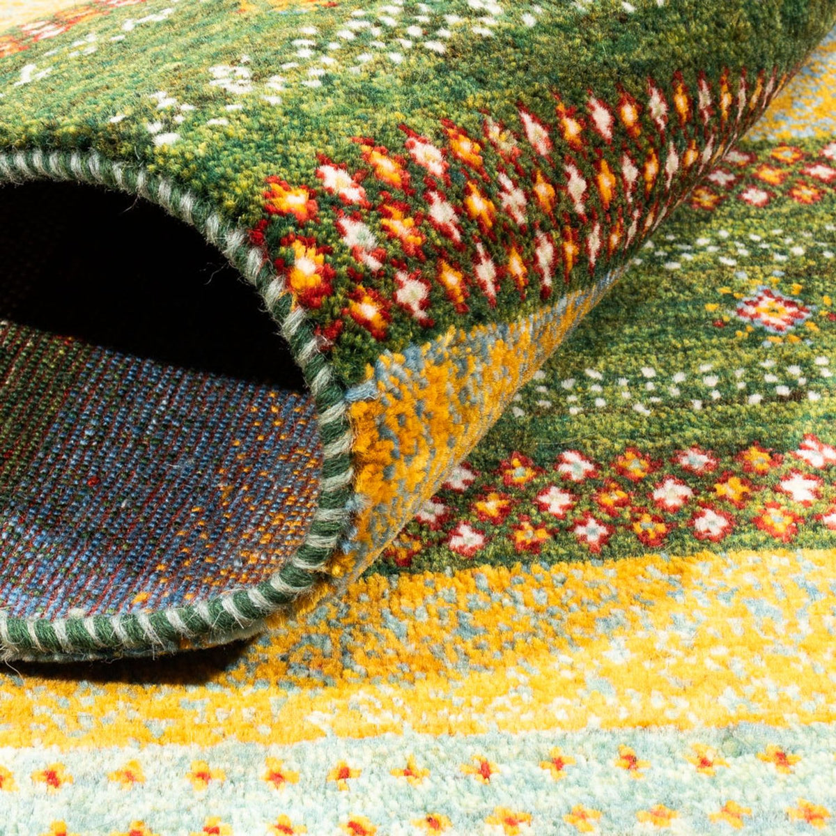 Gabbeh Tapijt - Loribaft Perzisch - Koninklijke - 220 x 152 cm - groen