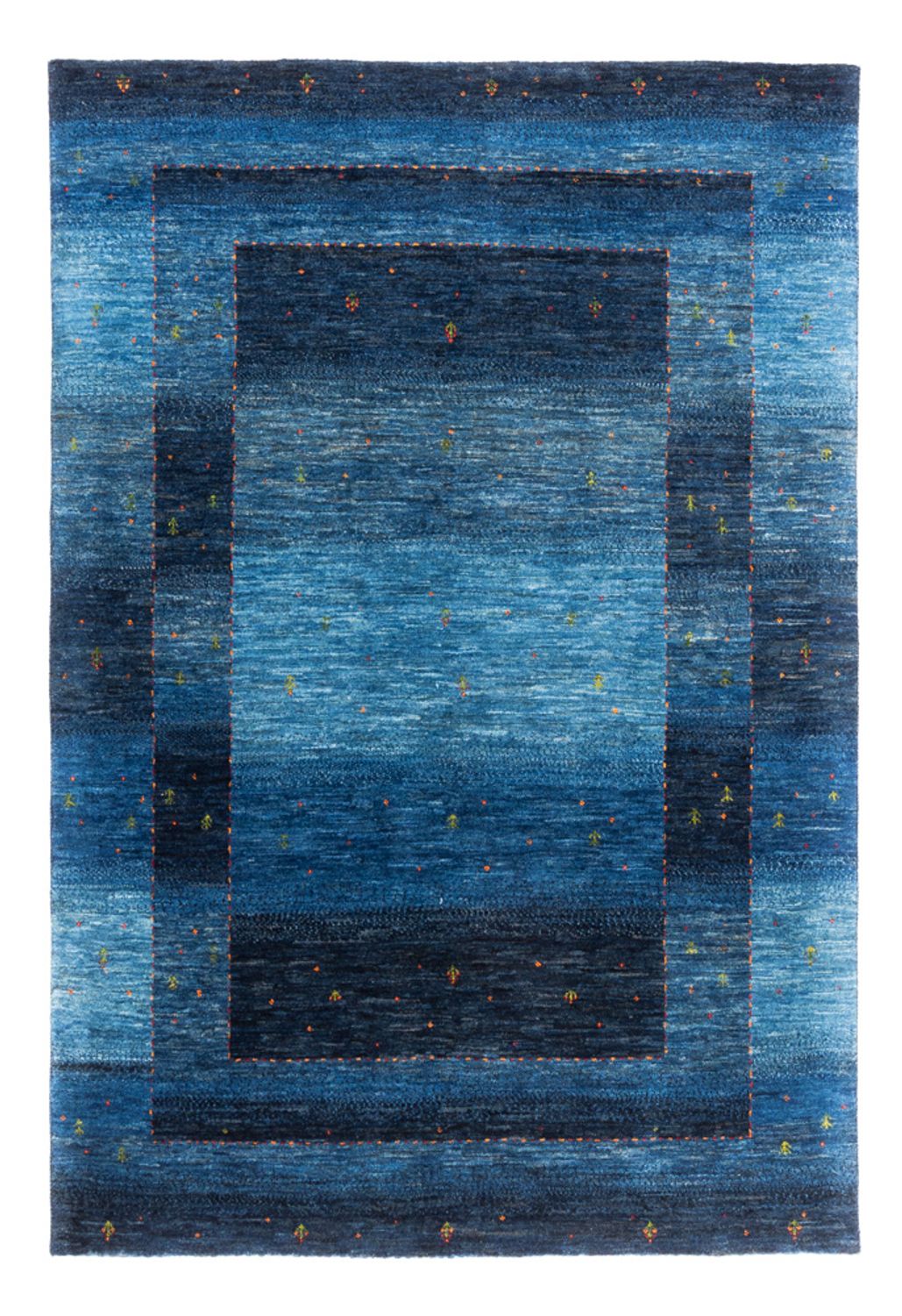 Gabbeh Tapijt - Loribaft Perzisch - 210 x 146 cm - blauw