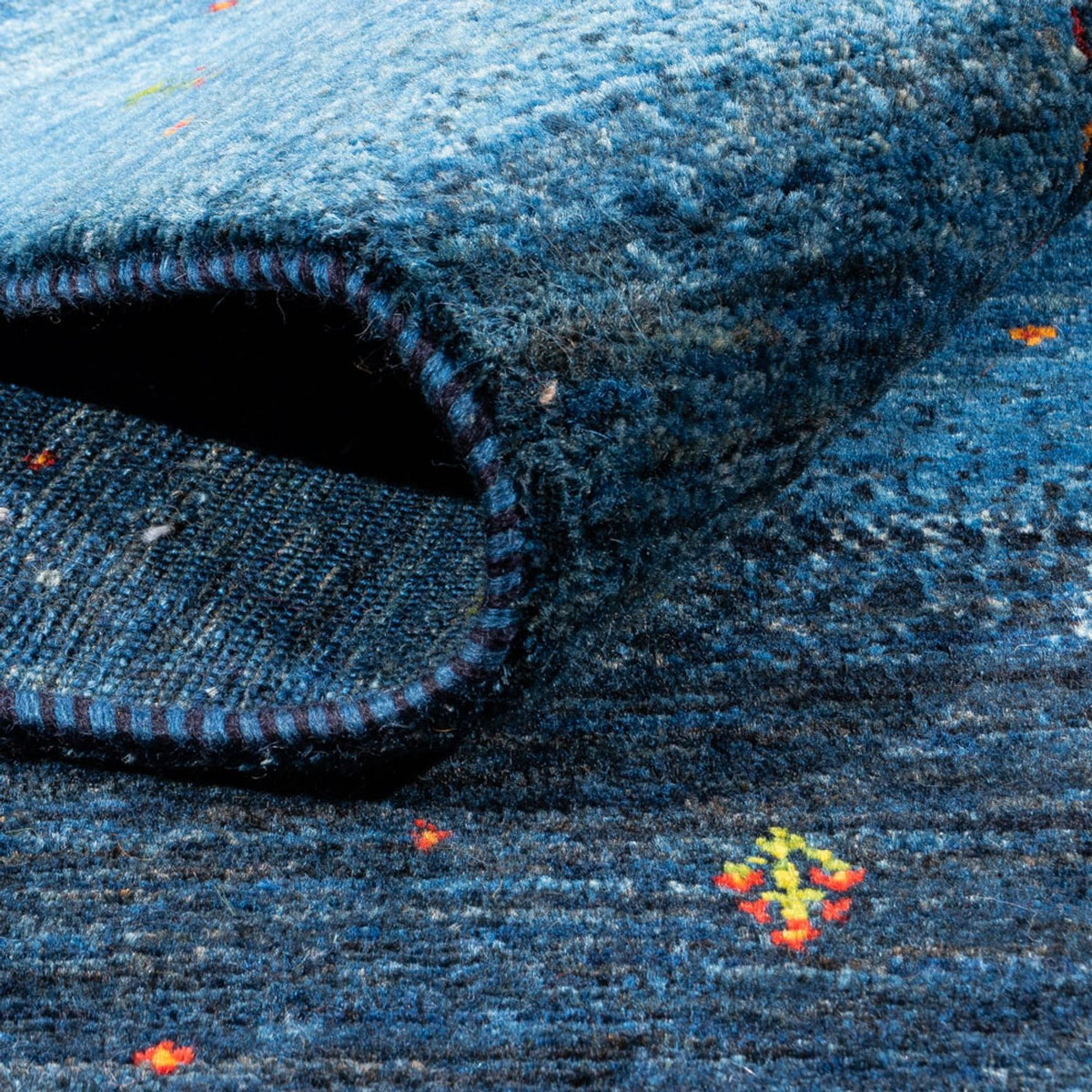 Gabbeh Tapijt - Loribaft Perzisch - 210 x 146 cm - blauw