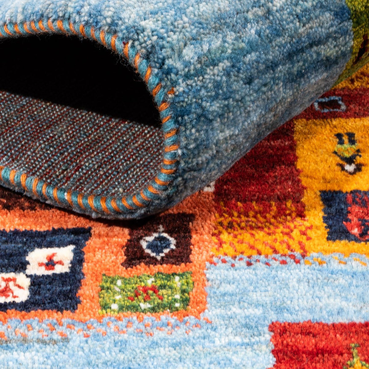 Gabbeh Tapijt - Loribaft Perzisch - Koninklijke - 198 x 155 cm - veelkleurig