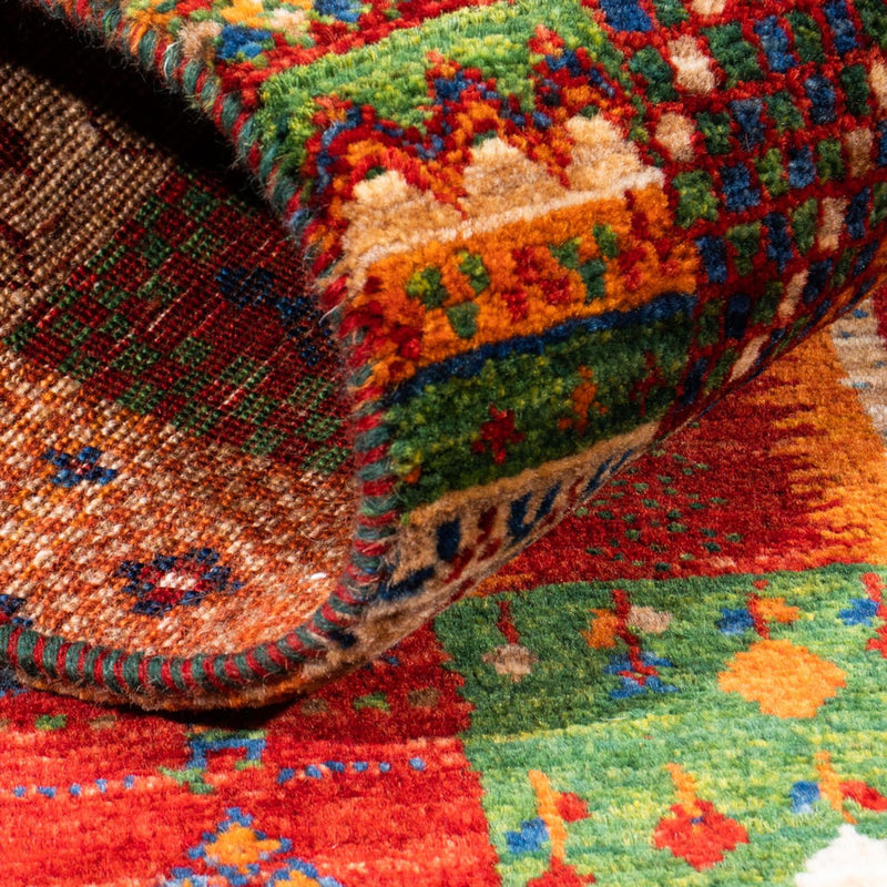 Gabbeh Tapijt - Loribaft Perzisch - Koninklijke - 137 x 88 cm - veelkleurig